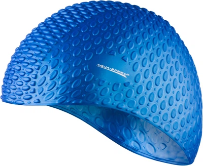 Шапка для плавания Aqua Speed голубая из силикона унисекс для комфортного плавания и защиты волос