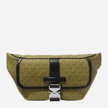 Сумка на пояс из искусственной кожи Michael Kors Hudson 146917182 Зеленая (1159860899)