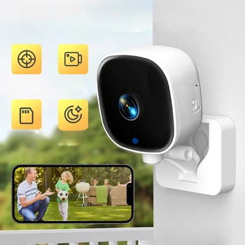 Wi-Fi камера K7 1080P мини камера наблюдения для дома белая