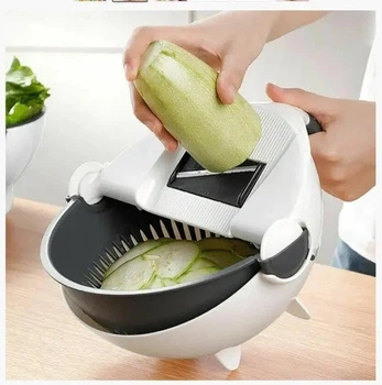 Овощерезка многофункциональная Basket Vegetable Cutter с контейнером, кухонная терка с насадками для нарезки овощей