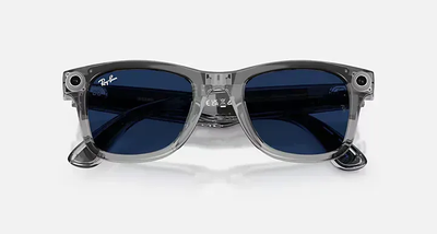 Смарт-окуляри Ray-Ban Meta Wayfarer Gen 2 Standard Shiny Transparent Grey Frame / Clear Sapphire Lenses (RW4012 6840MF 50-22)