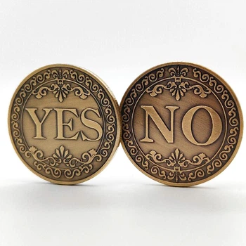 Сувенірна монета для прийняття рішень YES/NO 3703 (золото антик)