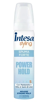 Мус для волосся з пантенолом та лляною олією Intesa Styling POWER HOLD Strong Hold, 75 мл