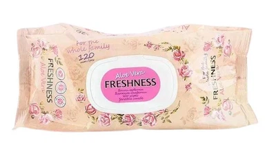 FRESHNESS Вологі серветки з екстрактом алое, 120 шт