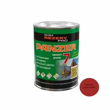 Краска для крыш Khimrezerv PRO Panzer Красно-коричневый шелковистый мат 1 кг