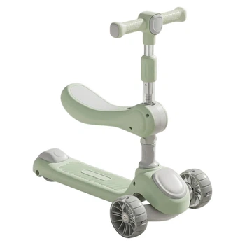 Самокат-беговел триколісний Skyper LS-2911-37 (колеса: передні Ø4,4"/заднє Ø3,15"/PU, рама: пластик, сидіння, підсвітка, до 30 кг)