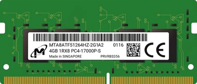 Оперативна пам'ять Micron SODIMM DDR4-2133 4096MB PC4-17000 (MTA8ATF51264HZ-2G1A2)