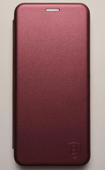 Чехол книжка Magnei для Xiaomi Redmi Note 7, Note 7 Pro на магните бордовый