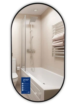 Зеркало Qtap Scorpio (SC1) 500x900 мм, овальное, с LED-подсветкой Touch QTSC500900