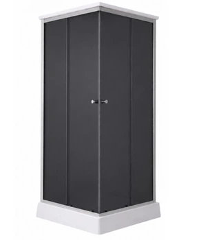 Душевой бокс Lidz Kubis SB90x90.SAT.LOW.GR, низкий, стекло тонированное 4 мм + стенки (LKSB9090SATLOWGR)