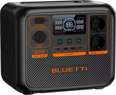 Зарядна станція Bluetti AC70P / 1000 Вт / 864 Вт⋅год / LiFePO4