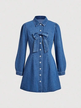 Джинсовое платье Shein sz2408099797625775 M синее (100009919)