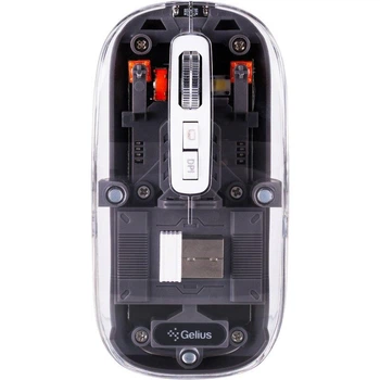 Бездротова ведмежа Gelius Aura GP-WM001 (безшумна) Transparent/Grey