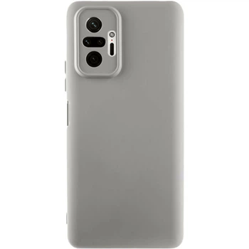 Чехол TPU GETMAN Liquid Silk Full Camera для Xiaomi Redmi Note 10 Pro / 10 Pro Max Серый / Lavender
