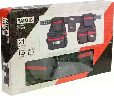 Пояс для инструмента YATO YT-7400 с карманами и держателем молотка