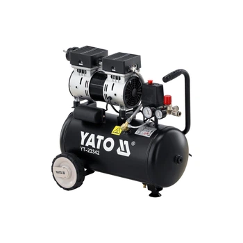 Компрессор безмасляный сетевой Yato 230 В (750Вт) давление ≤ 8Bar (140 л/мин) ресивер 24л (YT-23342)