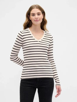Лонгслів довгий жіночий Gap 148606474 XL Чорний/Молочний (1159860841)