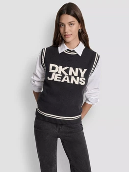 Жилет женский Donna Karan NY (DKNY) 215693516 S Черный/Молочный (1159860412)