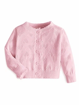 В’язаний кардиган Shein sa2211188604407111 56 см рожевий (100007433)