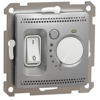 Терморегулювач для теплої підлоги Schneider Electric Sedna Design 10А (5…50C°) з датчиком 4м (алюміній) SDD113507