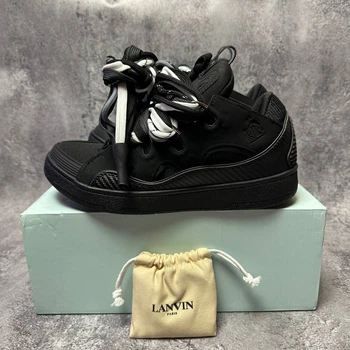 Кроссовки Lanvin Curb Black Rope Laces черного цвета размер 42
