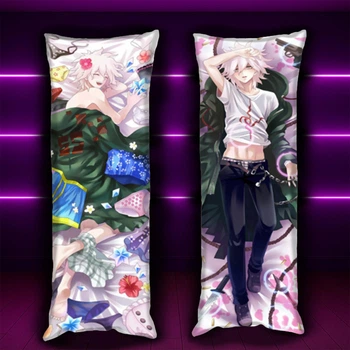 Дакимакура 150х50 см Нагито Комадэда Данганронпа Nagito Komaeda Danganronpa Подушка с наволочкой двусторонняя