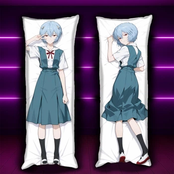 Дакимакура 150х50 см Рей Аянами Евангелион Neon Genesis Evangelion Подушка с наволочкой двусторонняя