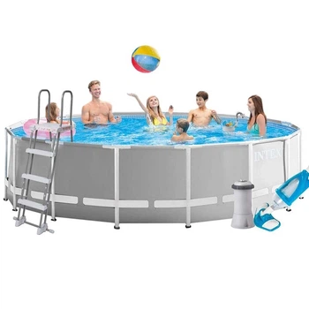 Каркасний басейн Intex 26726 457 х 122 см на 3785 л для літнього відпочинку з тентом і підстилкою