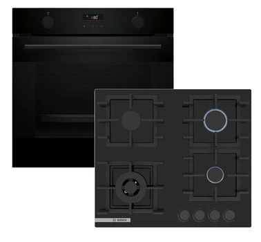 Комплект Духовой шкаф электрический Bosch Serie 4 HUA736EA0T + Газовая варочная поверхность Bosch Серия 4 PNK6B6P40R