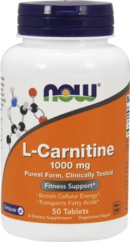 Suplement diety Now Foods L-Carnitine 1000 mg 50 tabletek (733739000675)
