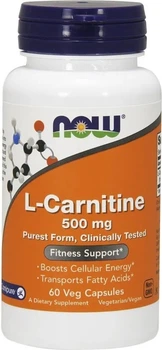 Suplement diety Now Foods L-Carnitine 500 mg 60 kapsułek (733739000729)