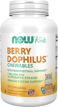 Suplement diety Now Foods BerryDophilus Kids 120 tabletek do żucia (733739029492)