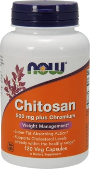 Suplement diety Now Foods Chitosan 500 mg plus Chromium 120 kapsułek (733739020253)