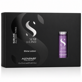 Лосьон для всех типов волос, придающий блеск Alfaparf Semi Di Lino Sublime Shine Lotion, 156 мл (12*13 мл)