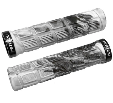 Грипсы для велосипеда Motsuv Shock'R черно-белые