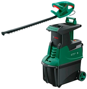 Измельчитель Bosch AXT 25 D + кусторез EasyHedgeCut 45 (0600803103+0600847A05)