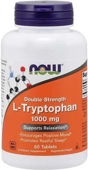 Suplement diety Now Foods L-Tryptophan Double Strength 1000 mg 60 tabletek (733739001696)