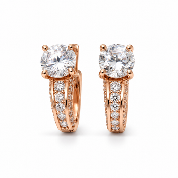 Серьги из красного золота S-0396