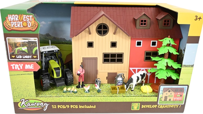 Zestaw do gry Kawong Budynek gospodarcza 12 elementów HFU25 47585 (5902447047585)