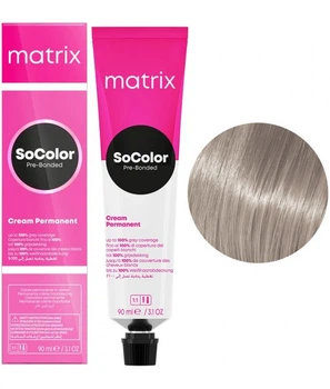 Стойкая крем-краска для волос Matrix SoColor Pre-Bonded NEW 10SP Очень очень светлый блондин серебристо-жемчужный, 90 мл