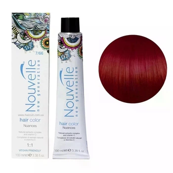 Фарба для волосся Nouvelle Hair Color 7/66 Насичений червоний русявий 100 мл