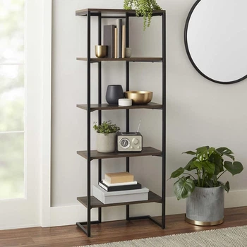 Стелаж книжковий для дому в стилі Лофт каркас металевий StepLoft Rack-115