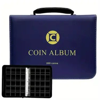 Портфель-альбом для монет "COIN ALBUM" синій