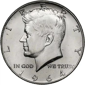 Колекційна срібна монета “½ Dollar – Half Dollar, Кеннеді” 12,5 г 1964 рік