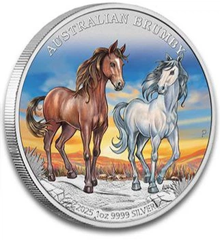 Колекційна срібна монета “Australian Brumby - Австралійський дикий кінь ” 31,1 г 2025 рік