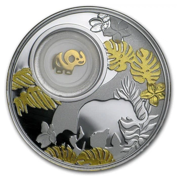 Колекційна срібна монета "Lucky Coins - Слон" 14,14 г 2020 рік