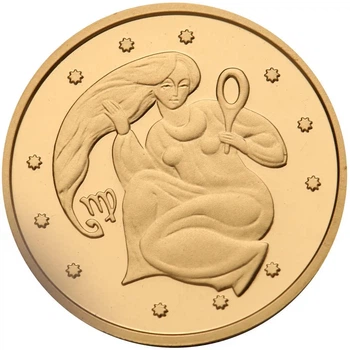 Колекційна золота монета "Діва" 1,24 г Україна 2008 рік