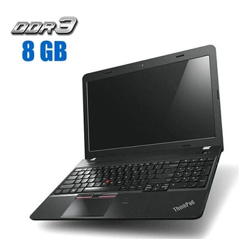 Ноутбук Lenovo ThinkPad E550 / 15.6" (1366x768) TN / Intel Core i3-5005U (2 (4) ядра по 2.0 GHz) / 8 GB DDR3 / 128 GB SSD / Intel HD Graphics 4400 / WebCam б/у