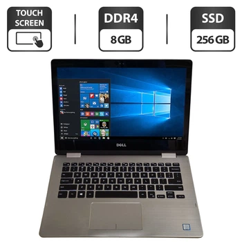 Ноутбук-трансформер Dell Inspiron 13 7378 2-in-1 / 13.3" (1920x1080) IPS Touch / Intel Core i5-7200U (2 (4) ядра по 2.5 - 3.1 GHz) / 8 GB DDR4 / 256 GB SSD / Intel HD Graphics 620 / WebCam б/у