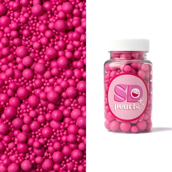 Посыпка кондитерская SD Pearls сахарные шарики малиновые 3-10мм 100г